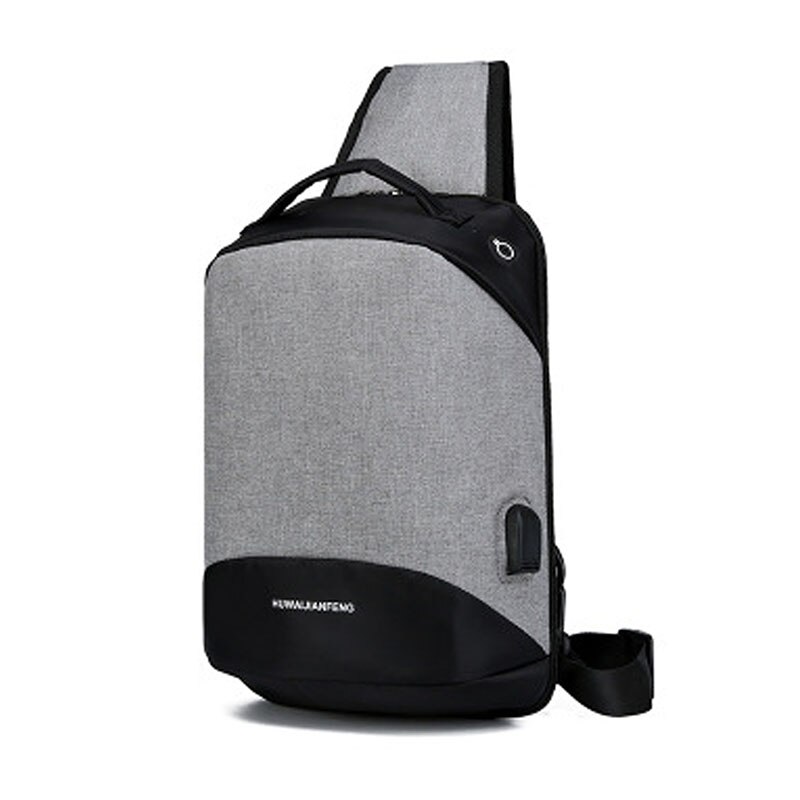 Mode tas outdoor leisure tas USB opladen borst tas schooltas sling bag schoudertas