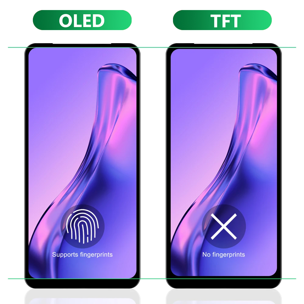 Reno2 F CPH1989 Anzeige, für Oppo Reno2 Z PCKM70 PCKT00 LCD-Anzeige, digitaler Touchscreen mit Rahmenbaugruppe, Ersatz