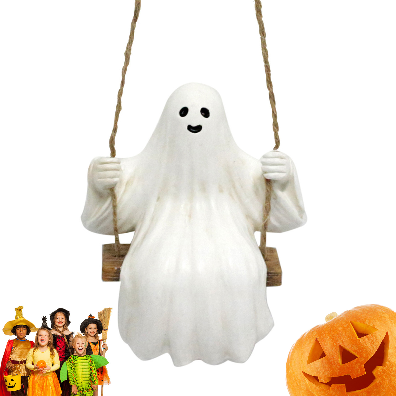 Halloween Decorations Ghost Figurines Halloween Ghost Hanging Ornament for Halloween Parties Decor: Default Title