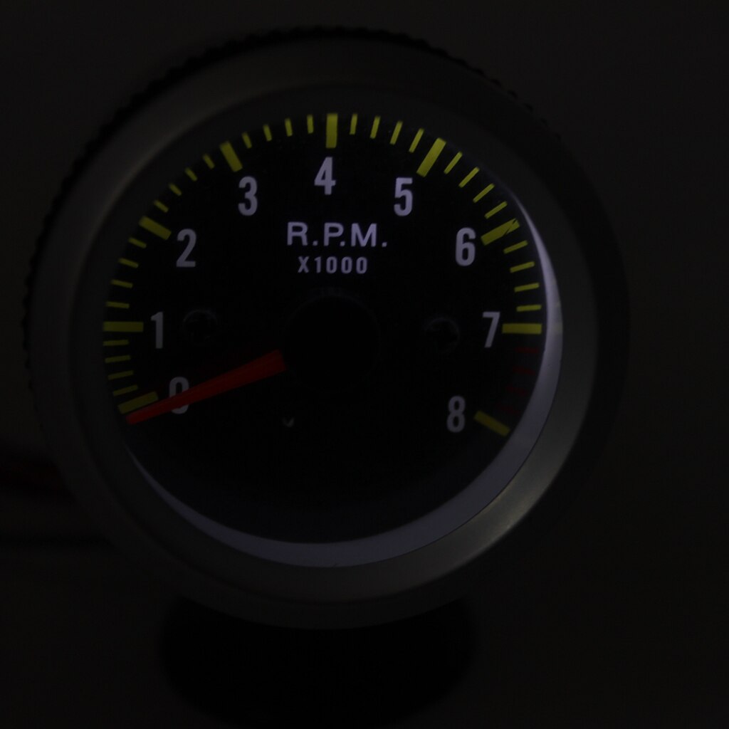 Tachometer Indicator Dynamometer Light Indicator Yellow LED Face 0-8000 Rpm
