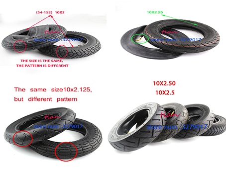 10 x 2 10 x 2.125 10 x 2.25 10 x 2.50 dæk 10 x 2/2.0/2.25/2.50 dæk slange dæk elektrisk til scooter balancering hoverboard selv smart balance