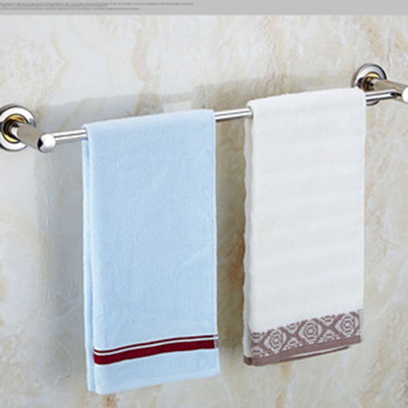 400-500mm Single Double Towel Rod Rail Rack Stainless Steel Bathroom Wall Mounted Bar: Single pole 40cm