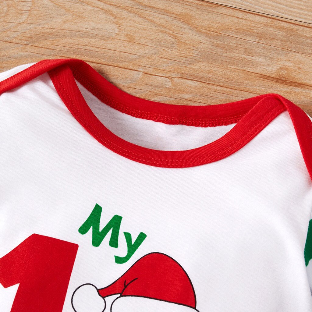 Christmas Baby Romper Newborn Infant Baby Boys Girls Christmas Cartoon Striped Print Rompers Long Sleeve Jumpsuit Winter 15