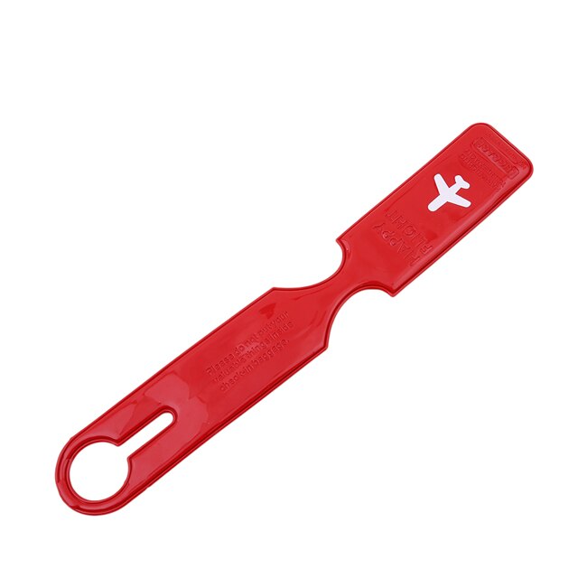 PVC Leuke Reizen Bagage Label Riemen Koffer ID Naam Adres Tags Identificeren Bagage Tags Vliegtuig Reizen Accessoires RV879246: red