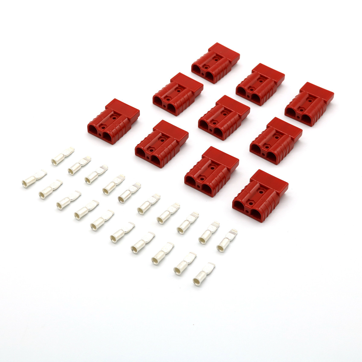 Conector de batería de 50 amperios para coche caravana, cargador de batería para nevera, rojo/gris/Negro, 10 unidades: Verde militar