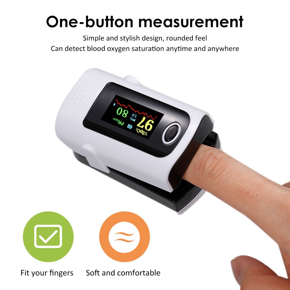Blod ilt monitor finger puls oximeter iltmætning monitor oximeter pulsmåler uden batteri hurtigt