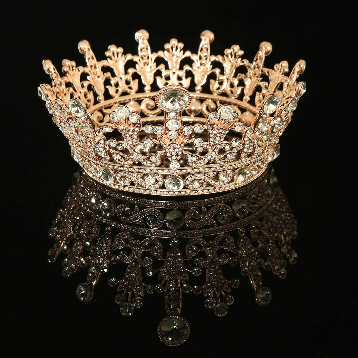 1X Tiara Crown Braut Strass Kristall Tiaras und Kronen Stirnband Mädchen Brautjungfer Hochzeit Haar Accessiories Haar Schmuck