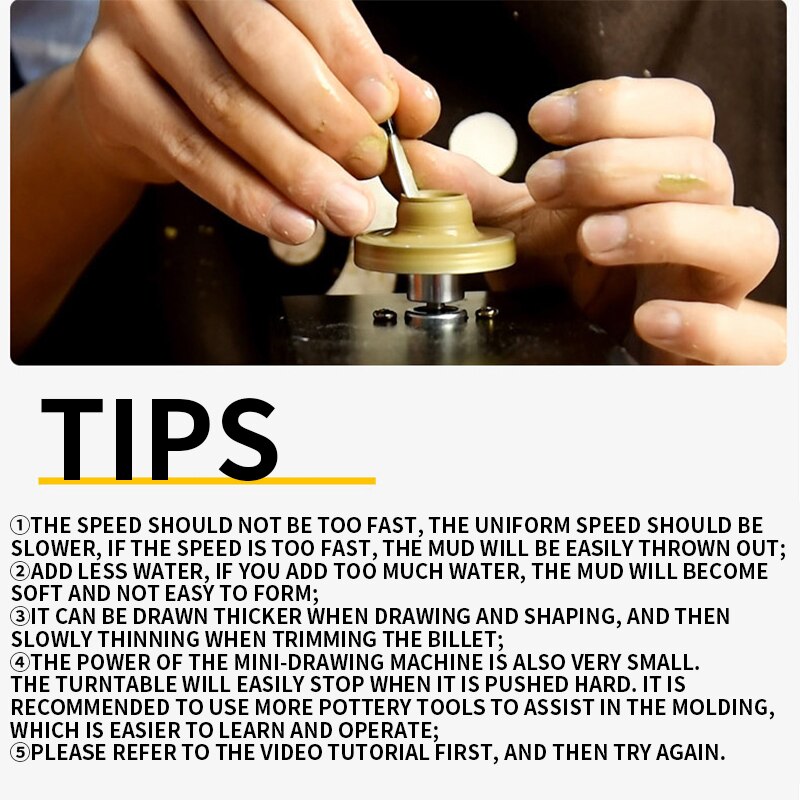 USB white pottery tools Mini drawing machine Fingertip drawing machine Mini pottery equipment