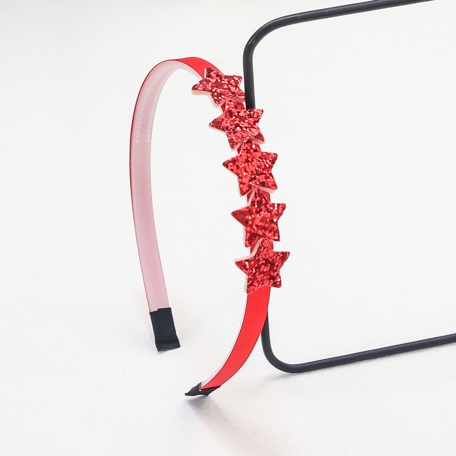 Diademas de estrella para niñas, diademas con forma de estrella con purpurina bonita, aros de plástico para dientes, diadema brillante, accesorios para el cabello para niños: Gris