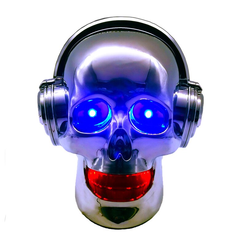Motorcycle skull loudspeaker With Bluetooth MP3 waterproof Subwoofer Mobile phone call vehicle Electric vehicle Anti theft Color