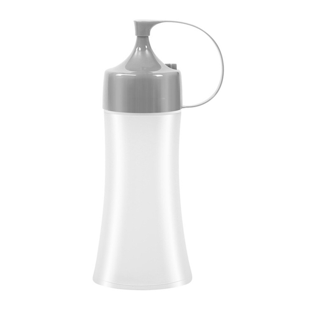 Botella de plástico para aderezos de ensaladas de alimentaria, botellas exprimidoras antifugas para aceite de salsas Bechamel _ WK: Gray A