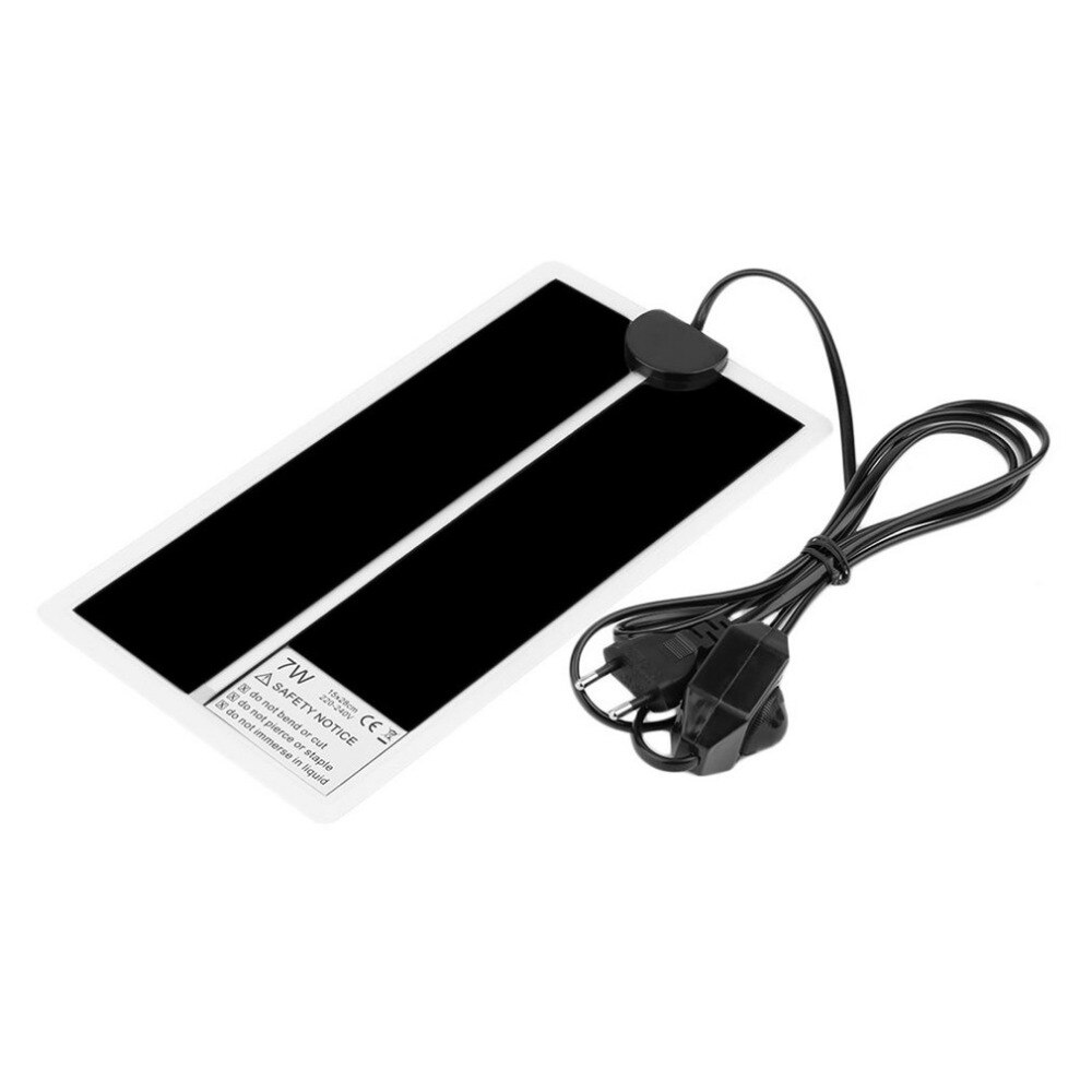 1pcs Heat Mat 15x28cm 7W Reptile Brooder Incubator Pet Heating Pad Brew EU Plug For Dog Cat Bed