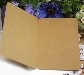 10 pièces/lot étudiants bricolage cartes postales vierges Vintage série vierge papier Kraft bricolage carte de voeux brun blanc noir carte: NO3 Kraft Brown