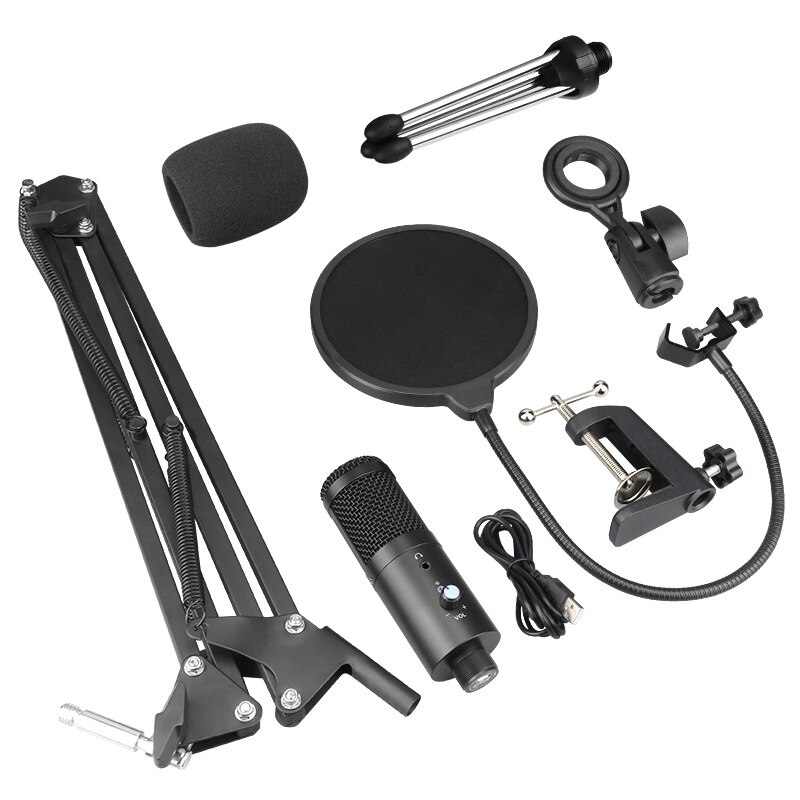 studio recording condenser podcast kaorake microphone mic kit set usb radio desktop for pc computer BM 800
