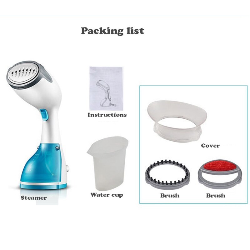 DMWD Popular HandHeld Garment Steamer Stainless Steel Nozzle 260 ML Mini Clothes Iron Steamer Brush Air Humidifier Facial Steame