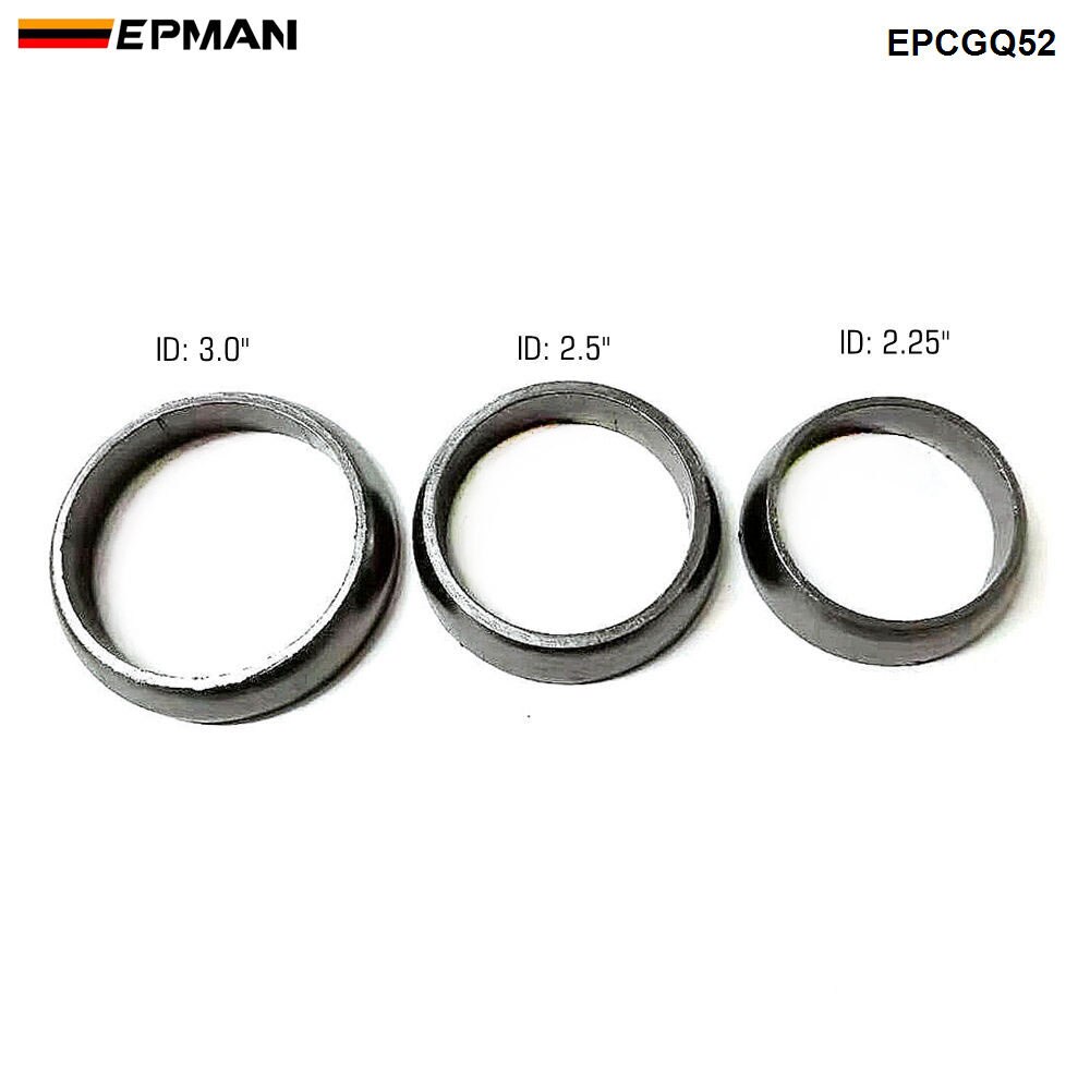 EPMAN Exhaust Muffler Donut Gasket Graphite Ring Exhaust Gasket Joint Sealer For Downpipe to Catback Donut Flange EPCGQ52