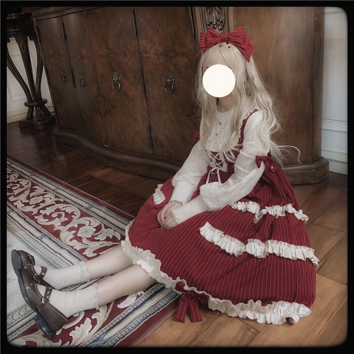 Kawaii Lolita Dress Angel Puff Doll op Lace Sweet Princess Daily Tea Party Missy Palace Gothic Loli Dress Costume Cute Maid