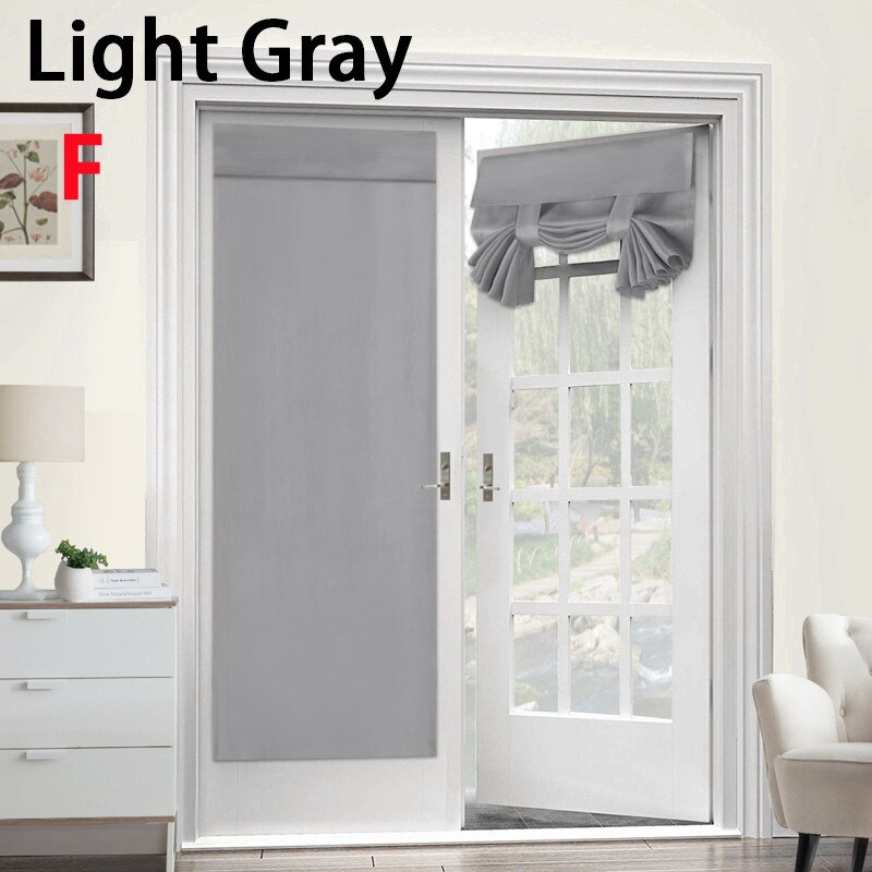 1PCS high-grade soundproof and high shading French door curtains without perforation Velcro curtains S7: F