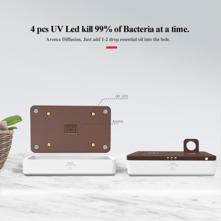 Three in one 15W fast charging Wireless charger UV disinfection box multifunctional disinfection box