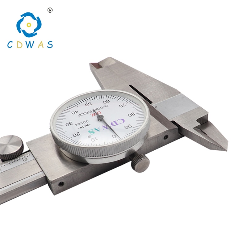 Dial Calipers 0-200 mm 0.01mm High Precision Industry Stainless Steel Vernier Caliper Shockproof Metric Measuring Tool