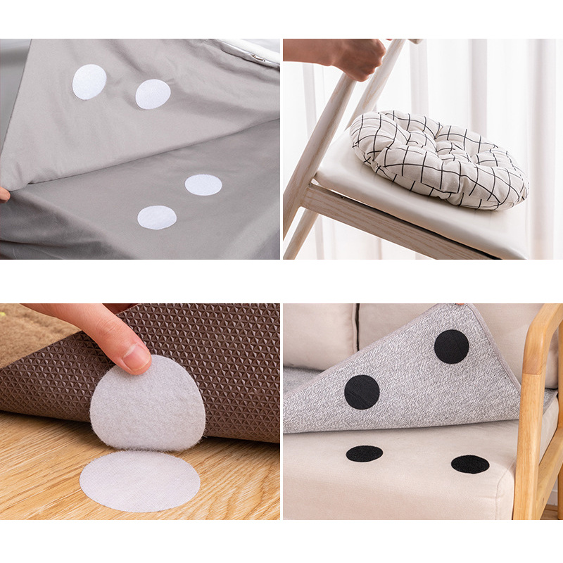 10 Stuks Dubbelzijdig Vaste Magic Sticky Ronde Zelfklevende Haak Lus Pads Non-Slip Houder Voor Sofa laken Tapijt Tafelkleed