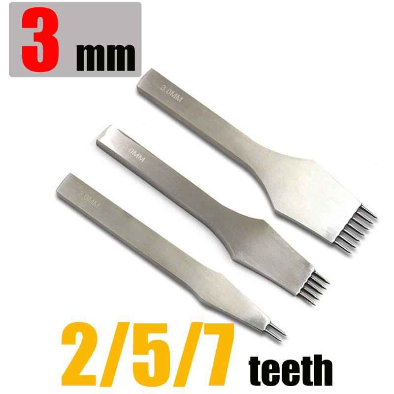 umierać-stali nierdzewnej skórzany punktak pneumatyczny okrągły otwór rękodzieło skóra dłuta kłucia żelaza szwy narzędzia robić skóry 3/4/5mm rozstaw