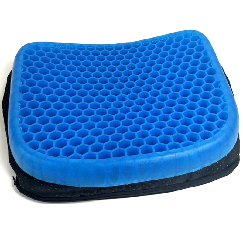 Almohadilla refrigerante con gel para asiento, cojín Flexible antideslizante, cómodo y negro para masaje, silla de oficina, cuidado de la salud, alivio del dolor
