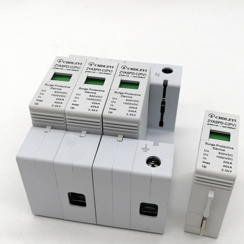 Parafoudre C40 20KA ~ 40KA ~ 275V 385V 420V AC SPD, dispositif de protection contre la foudre, basse tension 1P + N