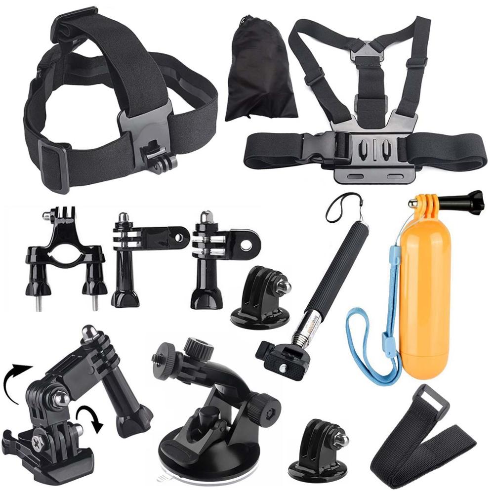 Juego de accesorios para Gopro hero 8, 7, 6, 5, 4, 3 vías, palo de selfie para Eken h8r, xiaomi, osmo action yi, funda EVA: Typy D