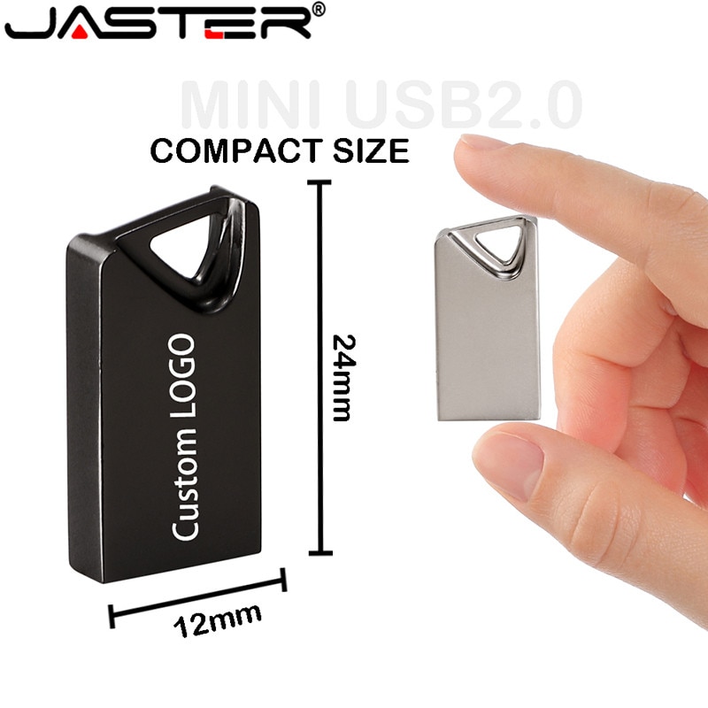 JASTER USB Flash Drive Super mini флешка usb metalen penna sleutel schijf logo pendrive bastone flash 32GB/8GB/4GB/16GB/128GB