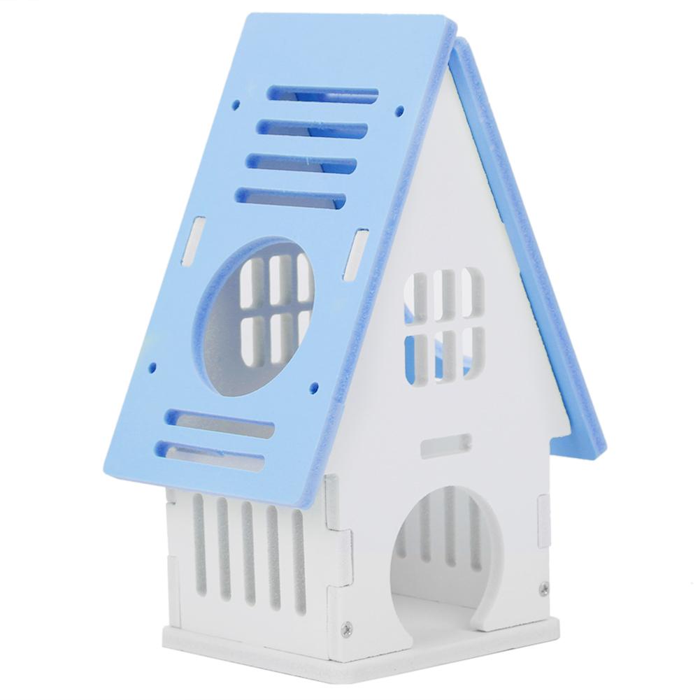 Sød træ hamster trappe hus udsigtsdæk stige små kæledyr rotte mus hytte rede kæledyr sove seng bjælkehytte dyrelegetøj: H 17.5 x 11.5 x 7.2cm