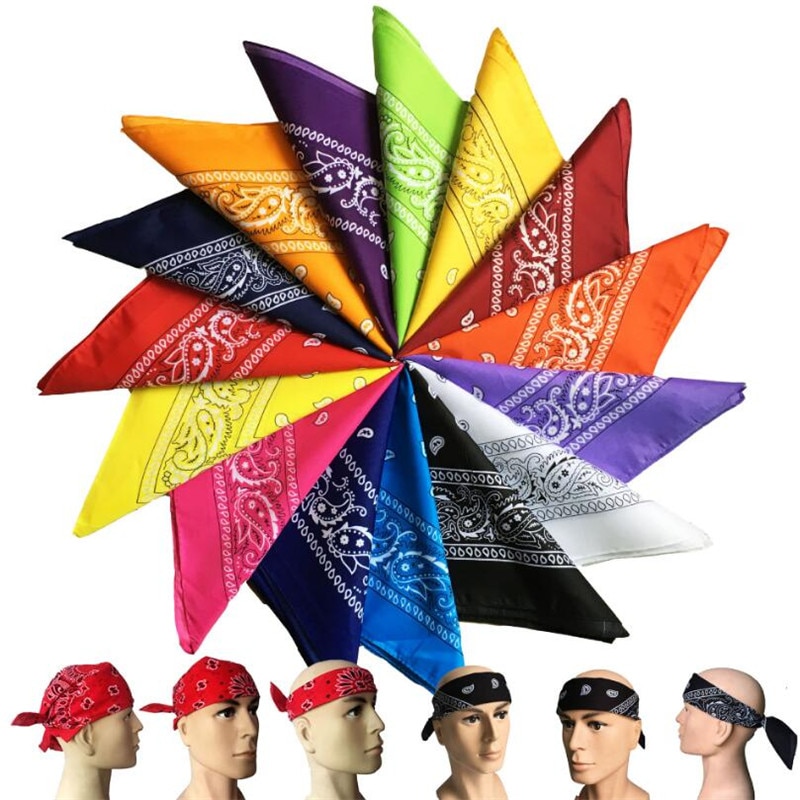 Sjaal Hip Hop Rode Bandana Man Vrouwen Mode Hoofdbanden Haarband Pols Wraps Haar Sjaals Haaraccessoires