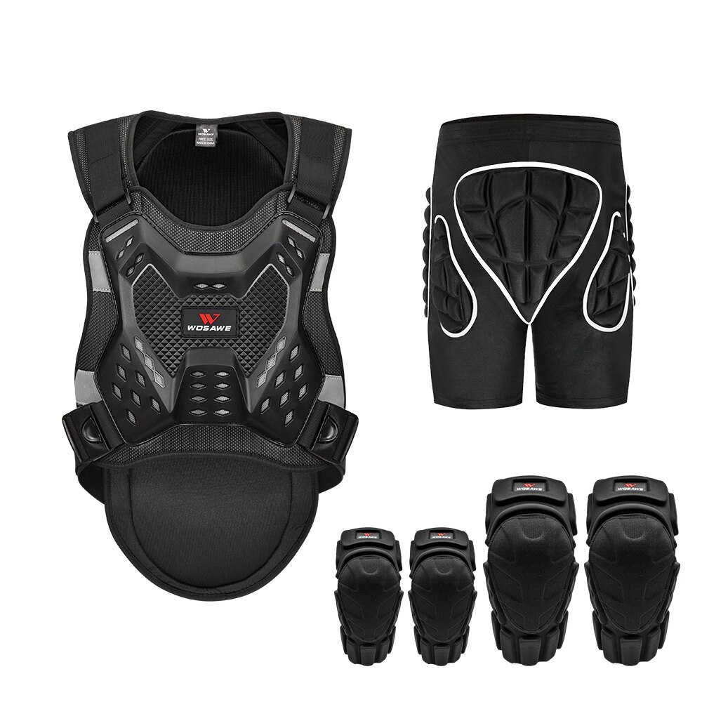 WOSAWE Motorcycle Body Armor Motorcycle Jacket Motocross Moto Vest hip pad Protector Off-Road Dirt Bike Shorts Protective