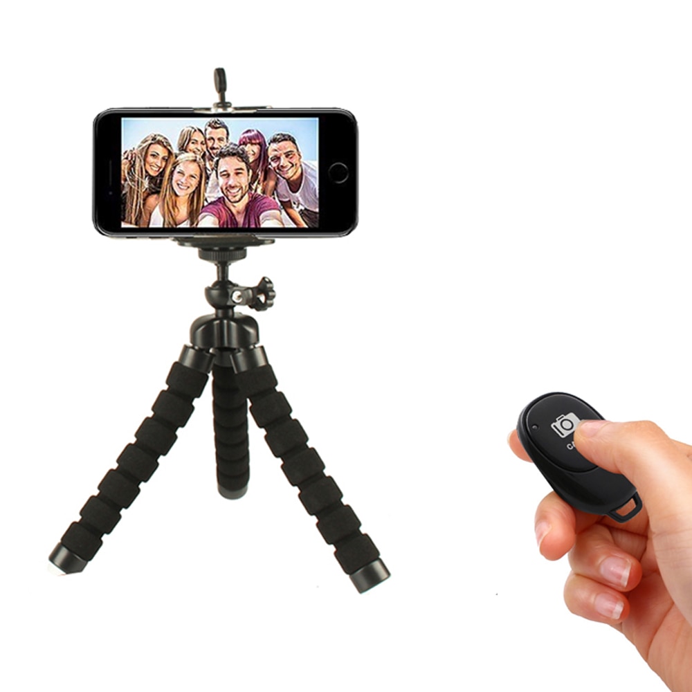 Trípode Flexible con Control remoto para teléfono móvil, Clip para iPhone 11, 12 Pro, Max, X, XS, XR, 7, 8, 6 Plus
