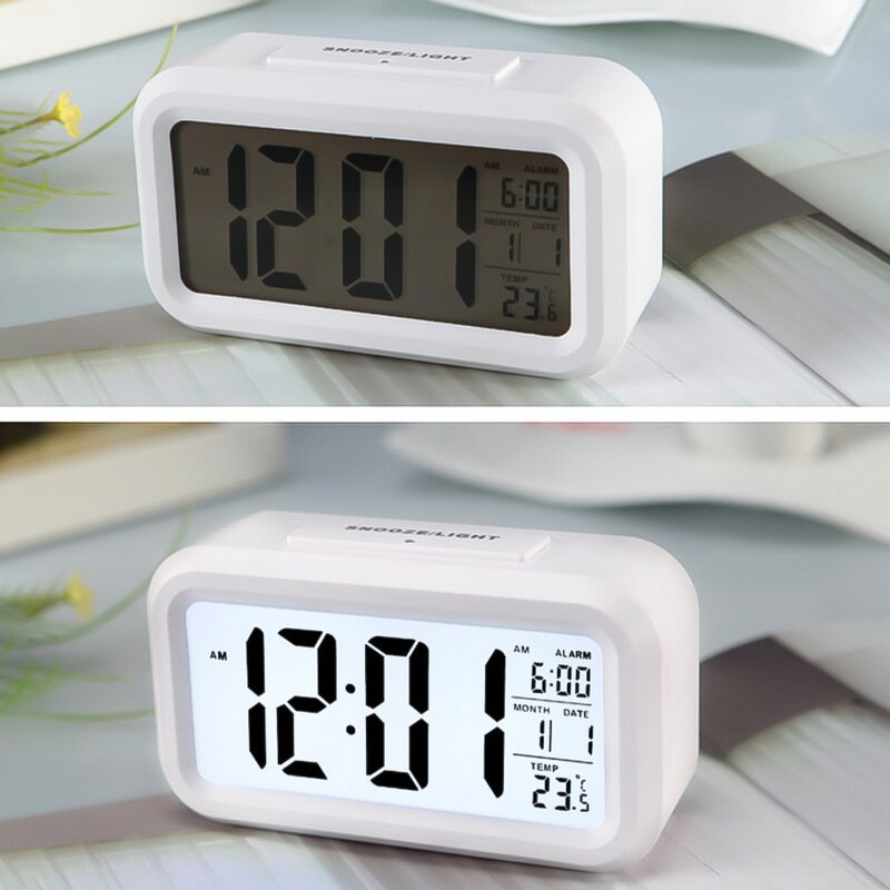 Reloj Digital LED de sobremesa para niños, reloj de mesa con pantalla grande y calendario para el hogar y la Oficina