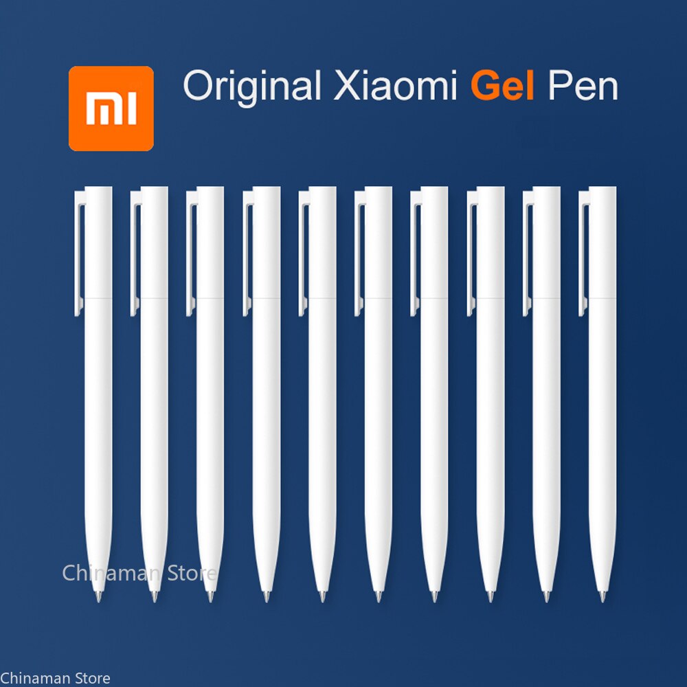 Original Xiaomi Mi Gel Pen 0.5mm Black Refill No Cap Bullet Pen Smooth Switzerland MIKRON Nib Japanese Ink OEM Blue Refills