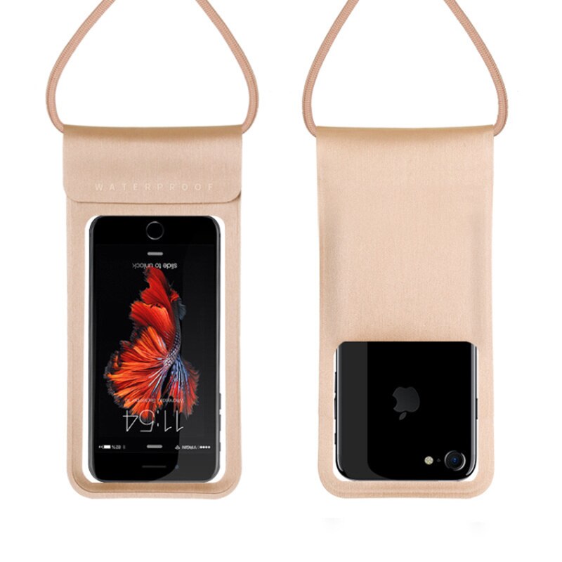 Real Waterdichte Tas Voor Iphone 11 Pro Max Xs X Xr 7 8 6 Plus Se Unde Water Proof telefoon Geval Voor Samsung S20 A71 A51 Cover: 6 inch / Goud