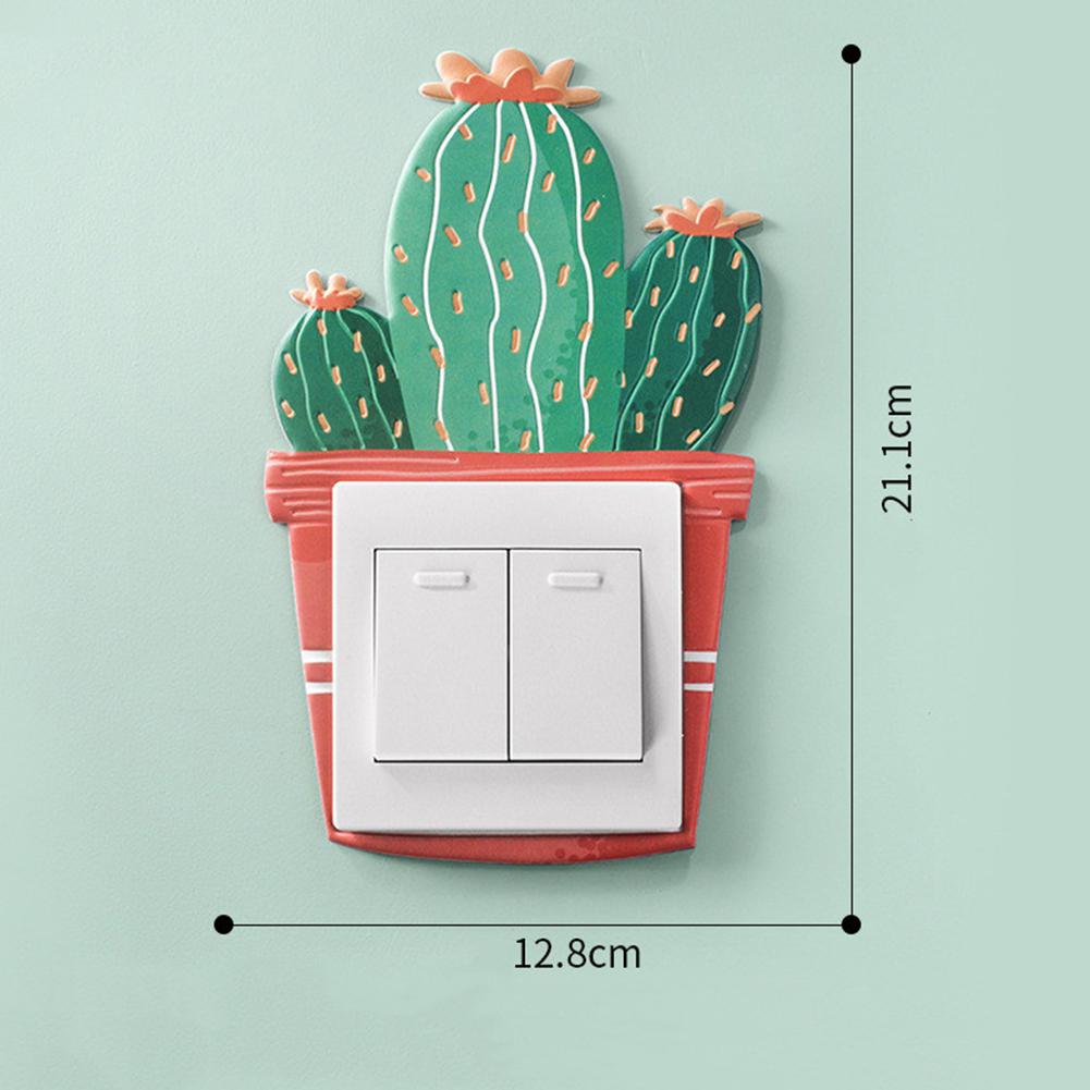 Animal Cover Cartoon Bedroom Decor 3D Wall PU leather On-off Switch Stickers Luminous Light Switch Outlet Wall Sticker