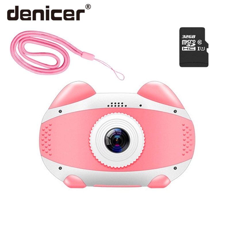 2 zoll bildschirm spielzeug kamera pädagogisches mini digital foto kamera 8MP fotografie geburtstag kühlen kinder kamera für kinder K01: PINK-32G