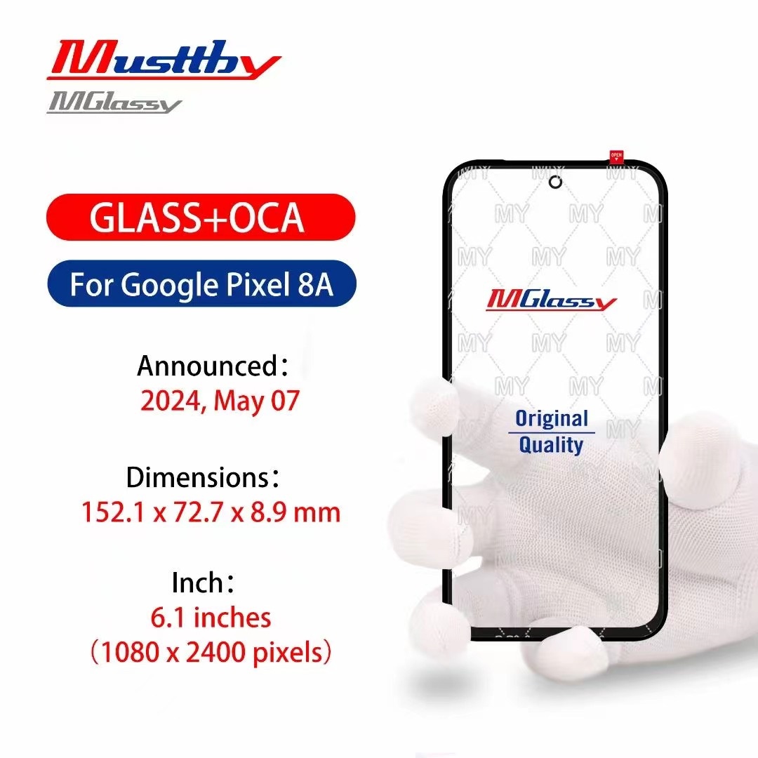 5PCS/lot Musttby Screen Touch Glass With OCA For Google Pixel 3 3A AXL 4 4XL 4A 5G 5 5A 6 6A 7A 7 8 8PRO 9pro XL Touch Screen