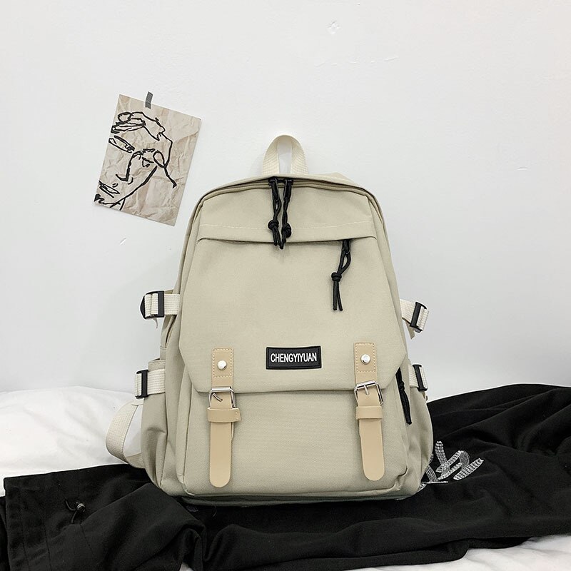 Damenrucksack für sterben schule, Teenager, mädchen, jungen, schultaschen, mittelstufenschüler, Rucksack Ich bin lässigen Hochschule-stil: Weiß