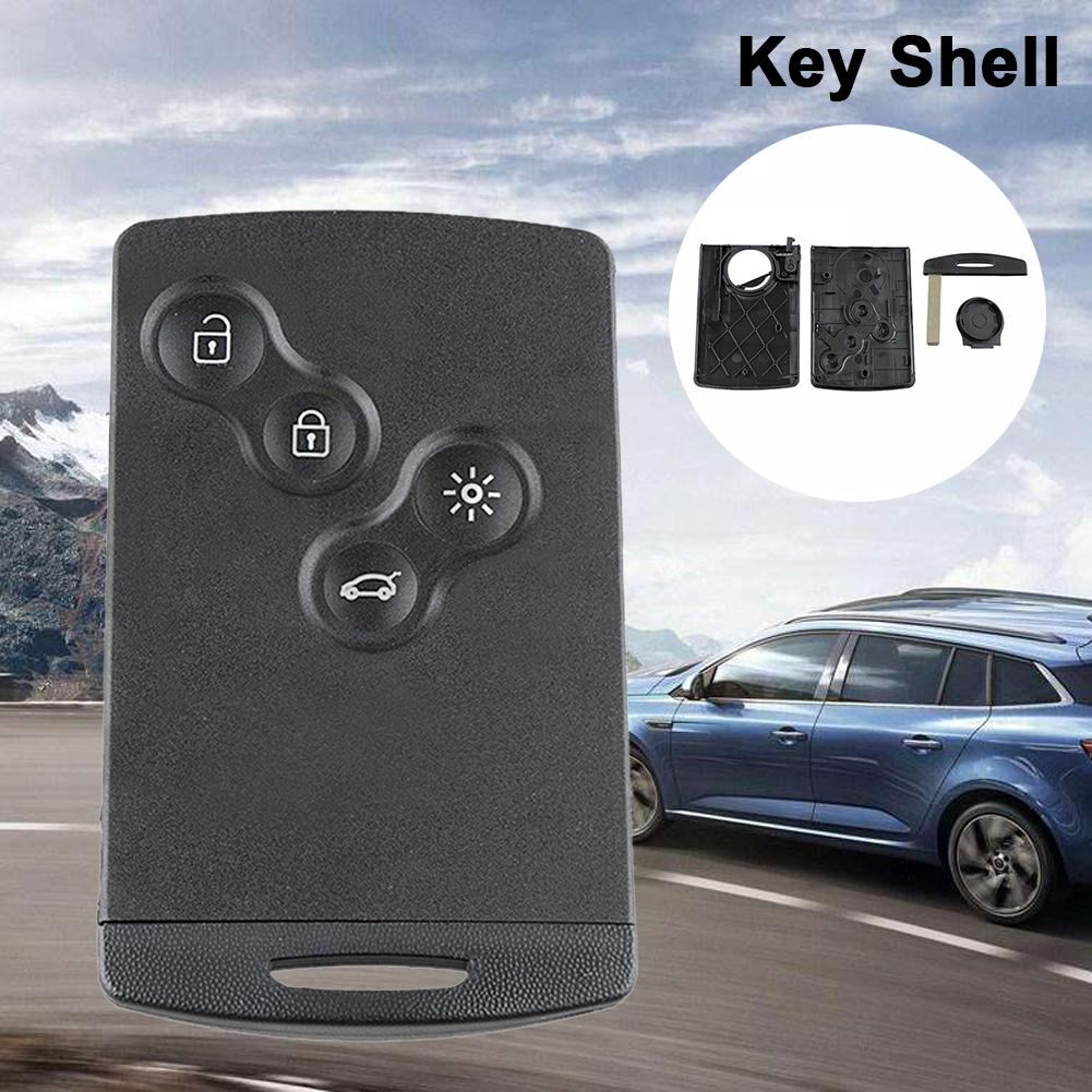 Funda inteligente para llave de coche de 4 botones, carcasa de Embryo plano con Control remoto para llave Megane de Renault, accesorios para coche