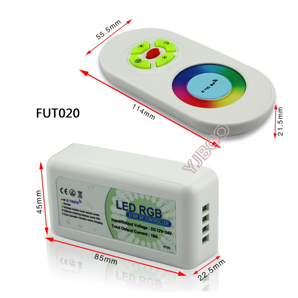 Miboxer 2.4g trådlös rf led strip dimmer touch dubbel vit/rgb/rgbw led strip controller  dc12v-24v