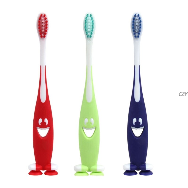 3Pcs Baby Soft-bristled Toothbrush Smiling Tooth Cleaner Baby Kids Training Dental Care Child Teeth Brushes Set