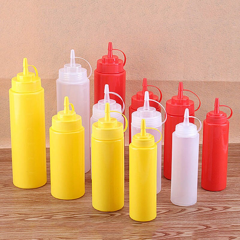 Condiment Dispenser Kitchen Cooking Tools Plastic Vinegar Seasoning Accessories Olive Oil Storage Jar Squeeze Bottle