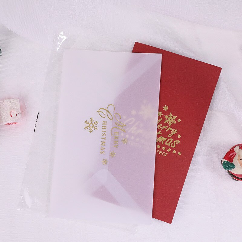 3D Pop Up Christmas Cards Handmade Merry Xmas Greeting Cards with Envelope Santa Carries Presents Paper Card for Xmas