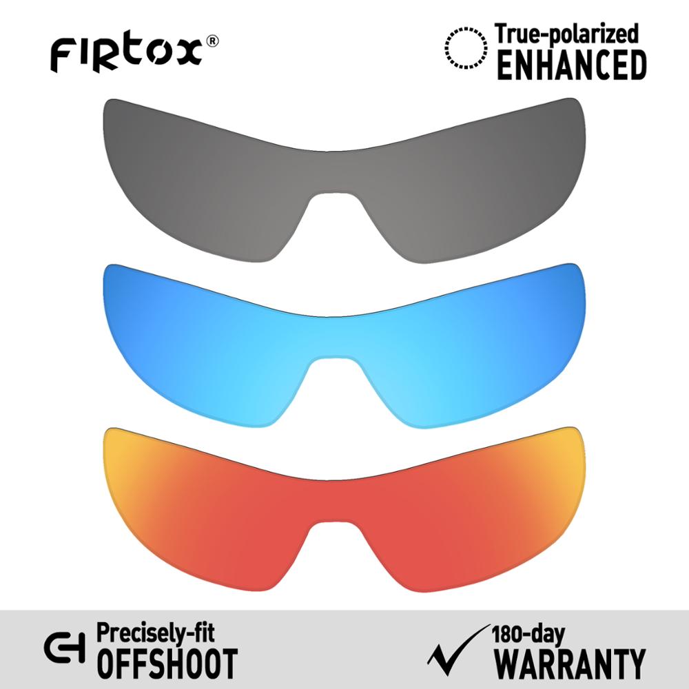 Firtox true  uv400 polariserte linser erstatning til oakley avlegger  oo9190 solbriller (kun kompatibel linse) - flere farger: Svart-rød-blå