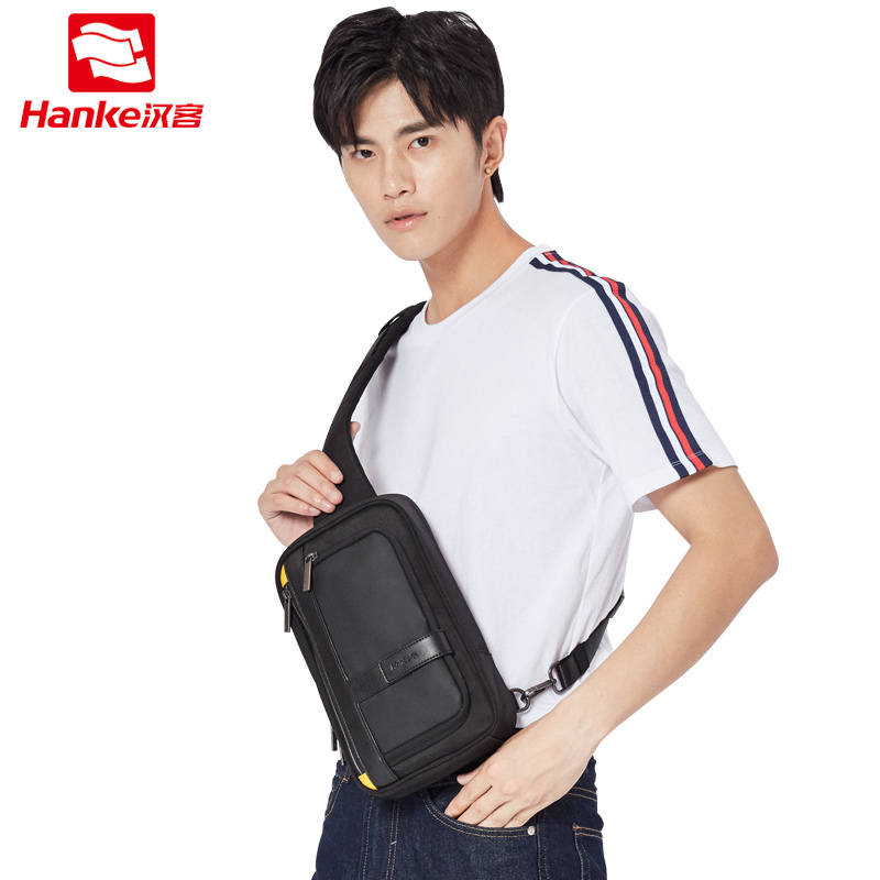 Hanke Men Crossbody Bags Messenger School Male Sling Chest Bags For Work Water Resistant Travel Cross Waist Shoulder Bag