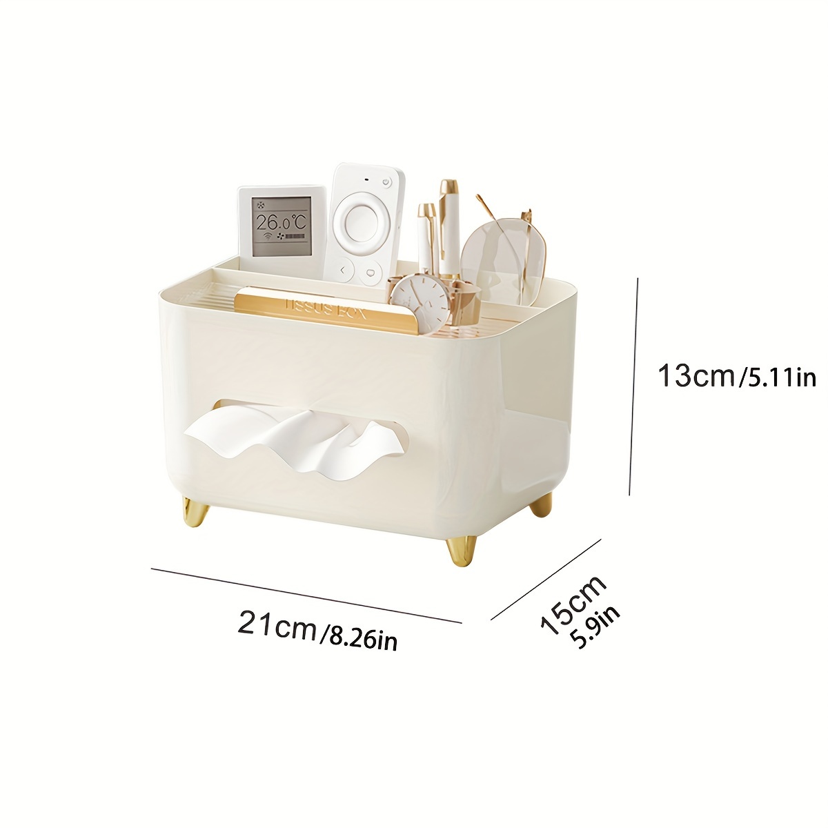 1pc, Multifunctional Desk Organizer, Tissue Boxes, Remote Control And Miscellaneous Storage Box, Car Desktop Tissue Holder