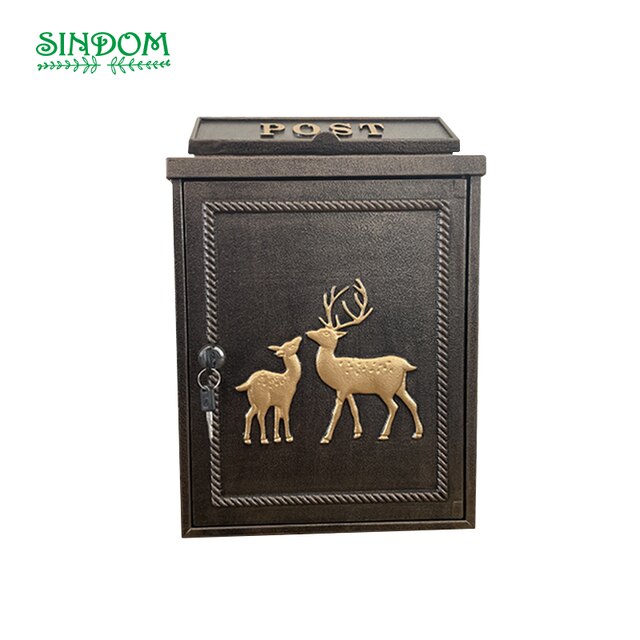 Favorable Waterproof Street Letterbox Metal Mailbox for Outdoor: Bronze